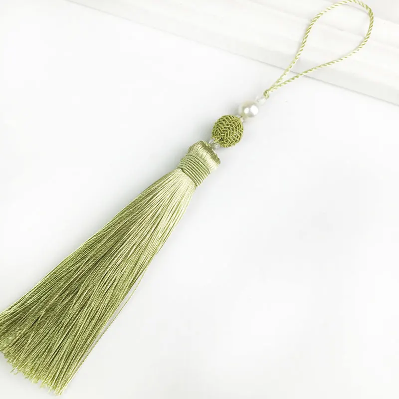 Новый список 25 см полиэфирная кисточка жемчужная Висячие уши шелковая швейная