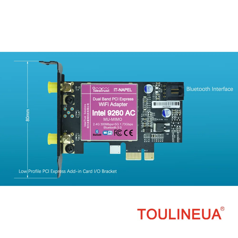 Абсолютно новый для Intel Dual band Wireless AC 9260 9260NGW 9260ac ac Bluetoth5.0 5G 1730 Мбит/с Wifi NetworkCard PK 8265 7260