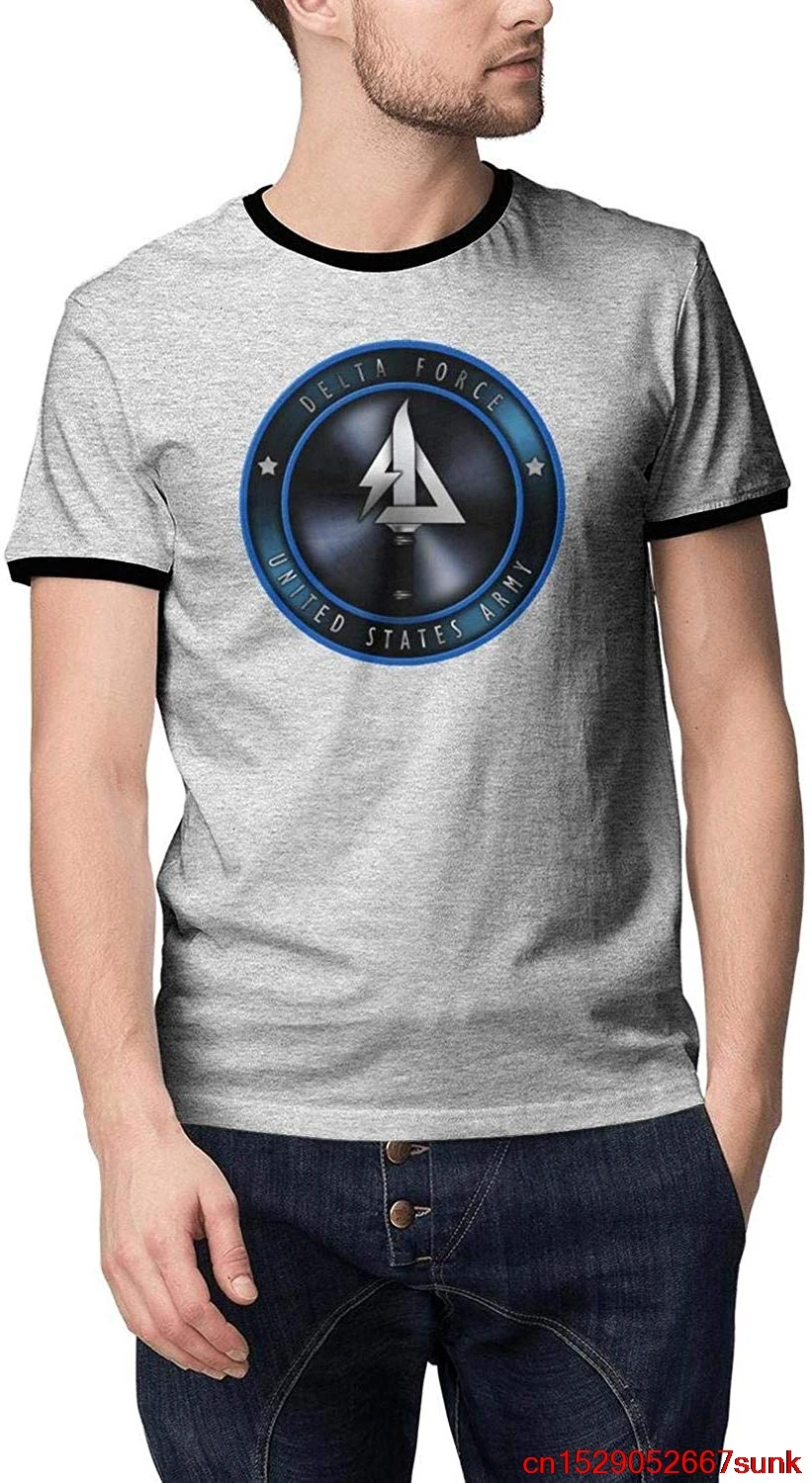 Мужская Повседневная рубашка с логотипом Delta-Force США армии короткими рукавами 100%