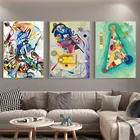Винтажная картина Wassily Kandinsky с абстрактной печатью, искусство на стену с рисунком для гостиной, домашний декор