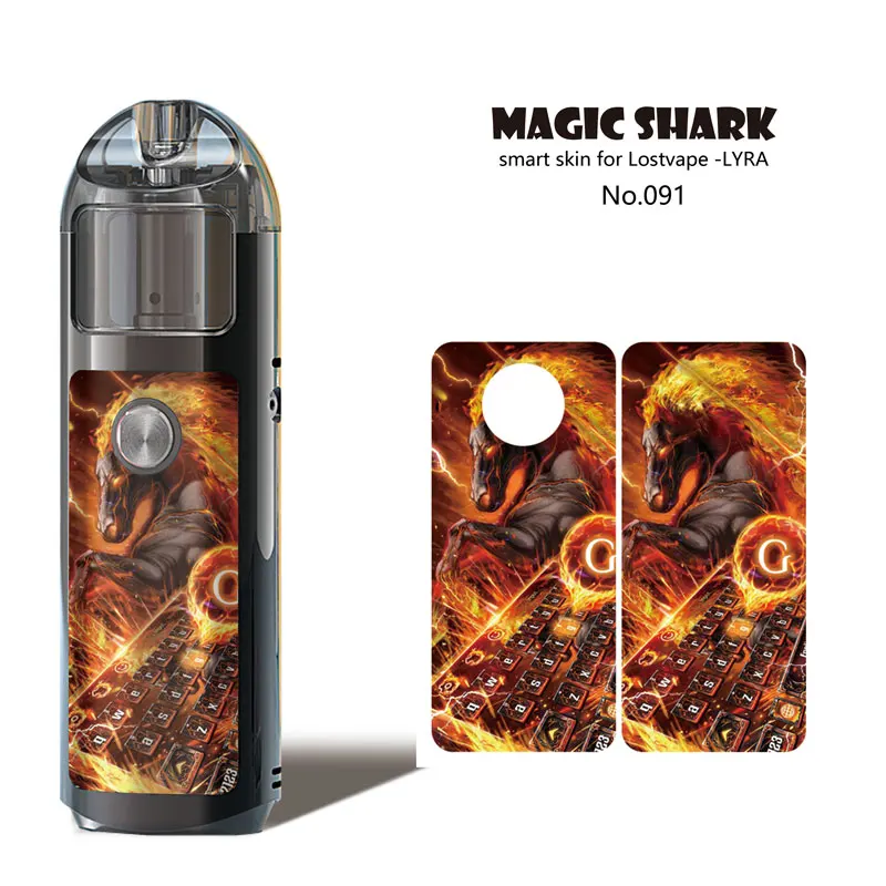 Волшебная Акула Marvel Star War Fire Horse Skull Pod Vape Super Hero Irom Man ПВХ наклейка чехол пленка кожа