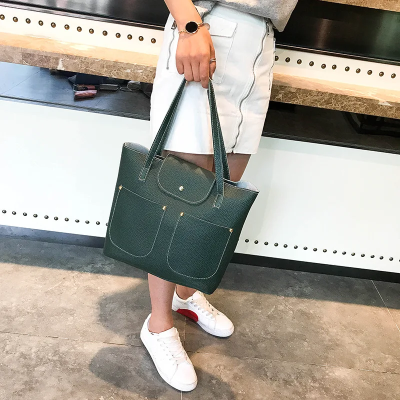 2020 new women's handbags European and American wild four-piece mother daughter bags trendy diagonal bag |