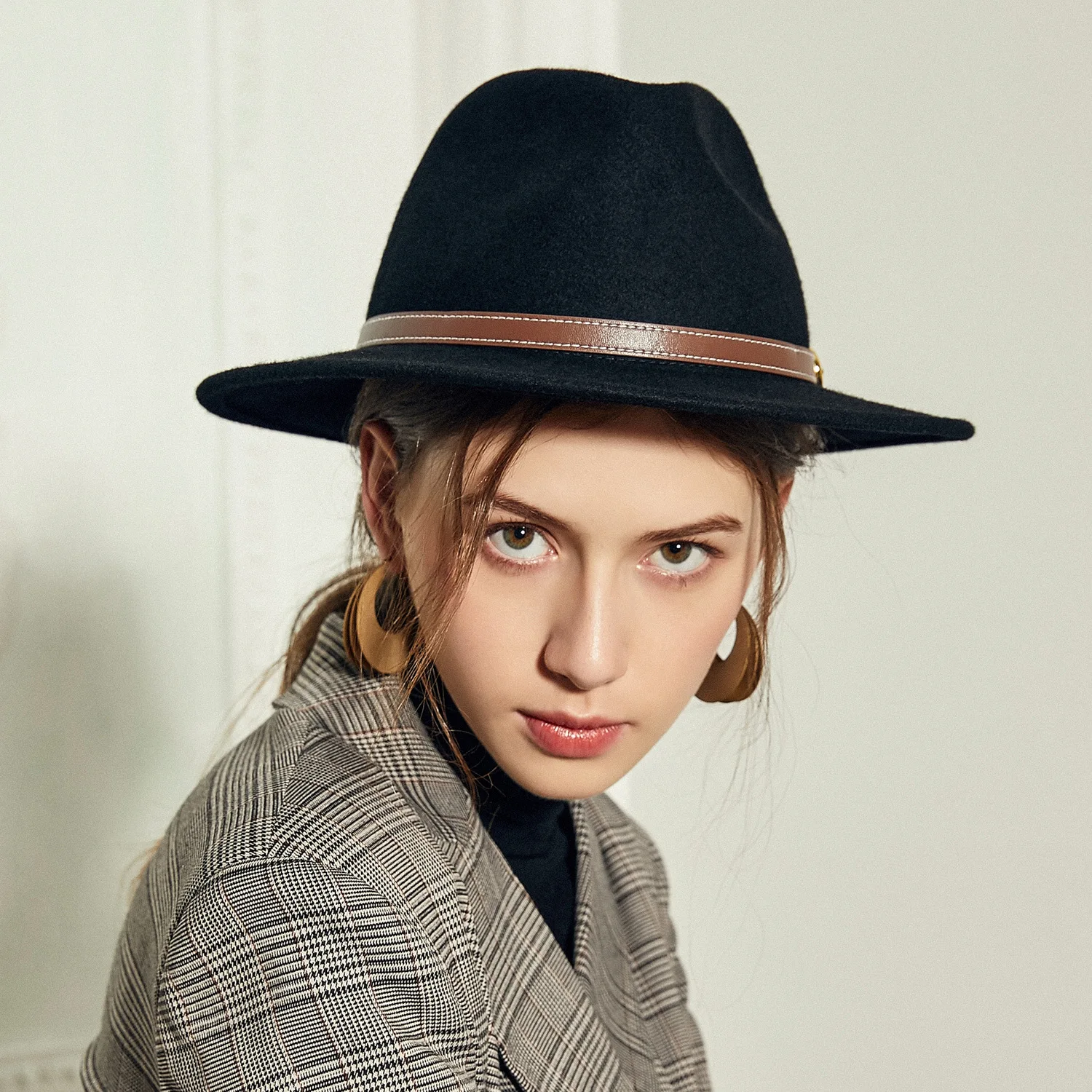 Осенне-зимняя шерстяная шляпа Flet для мужчин и женщин европейская федоральная