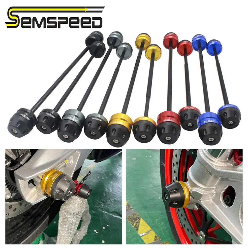 

SEMSPEED For Aprilia RS660 2020-2021 Front Rear Wheels Anti-collision Protection Slider Protection Pads Crash Sliders Protector