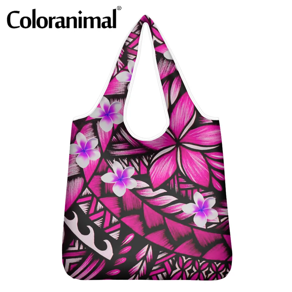 Бренд Coloranima дизайнерская полинезийская женская сумка шоппер с цветочным принтом