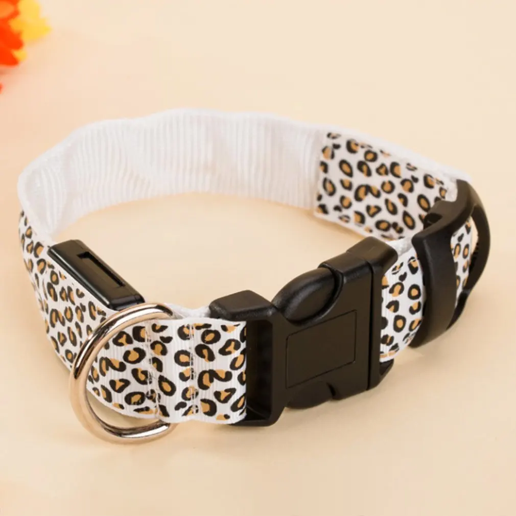 LED glowing Light-emitting Pet Dog collar Fashion Nylon flash luminous collars for Puppy dogs Cats | Дом и сад