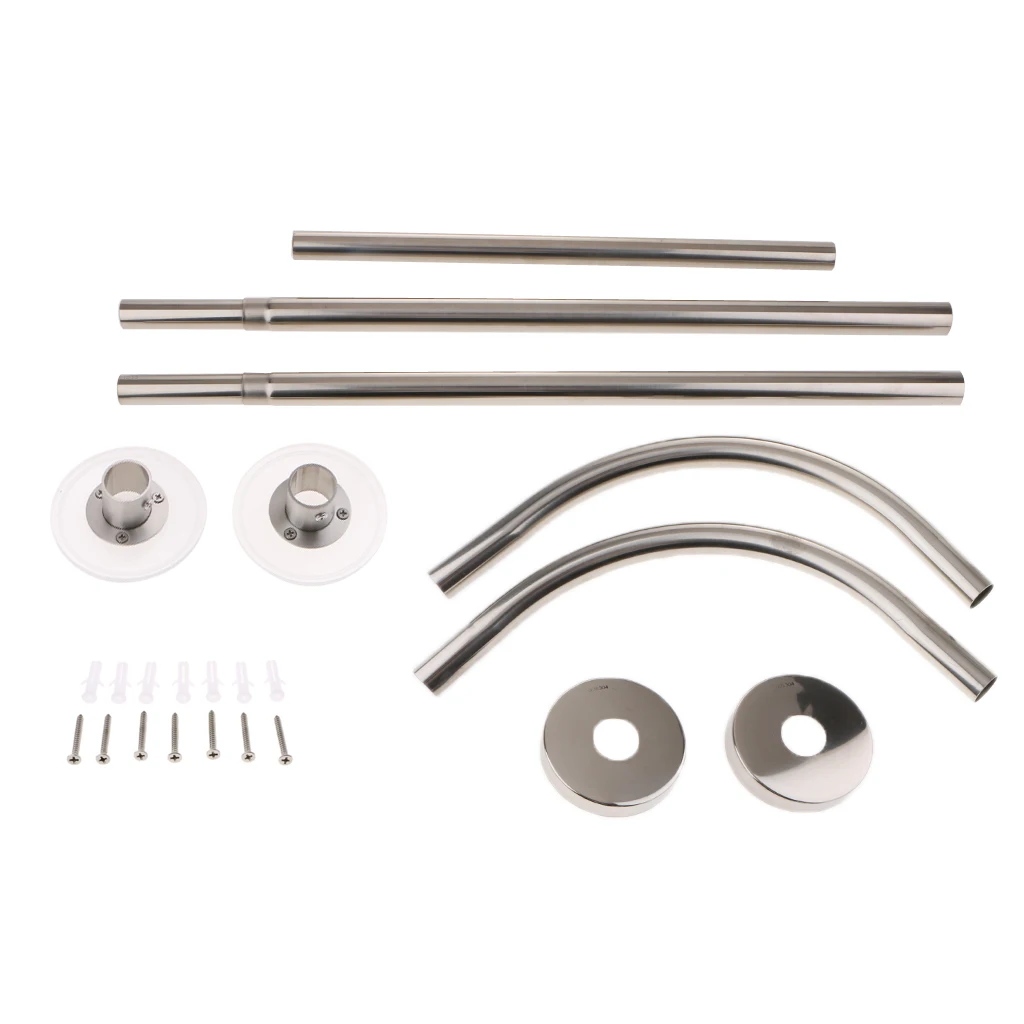 Сталь рельса для душевой занавески большие размеры: 31 47 дюймов угол рельсовой