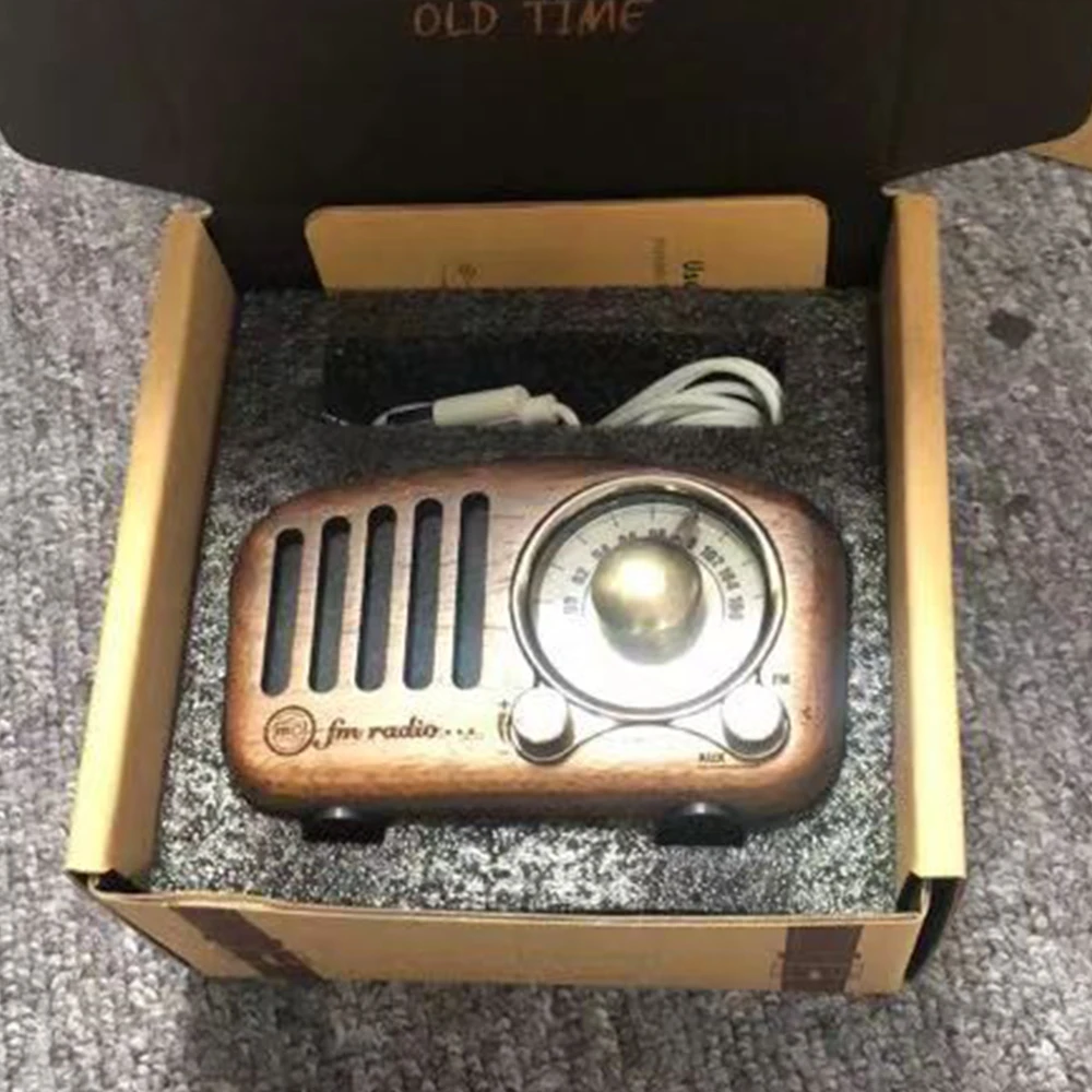 Классический деревянный радиоприемник FDBRO портативный уличный мини FM SD MP3 стерео