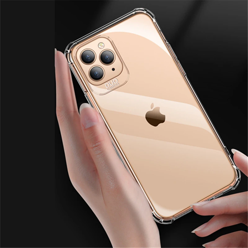 Полная защита анти-желтый прозрачный ТПУ чехол для Iphone 11 Pro Max Xs X Xr 6 6s 7 8 Plus задняя