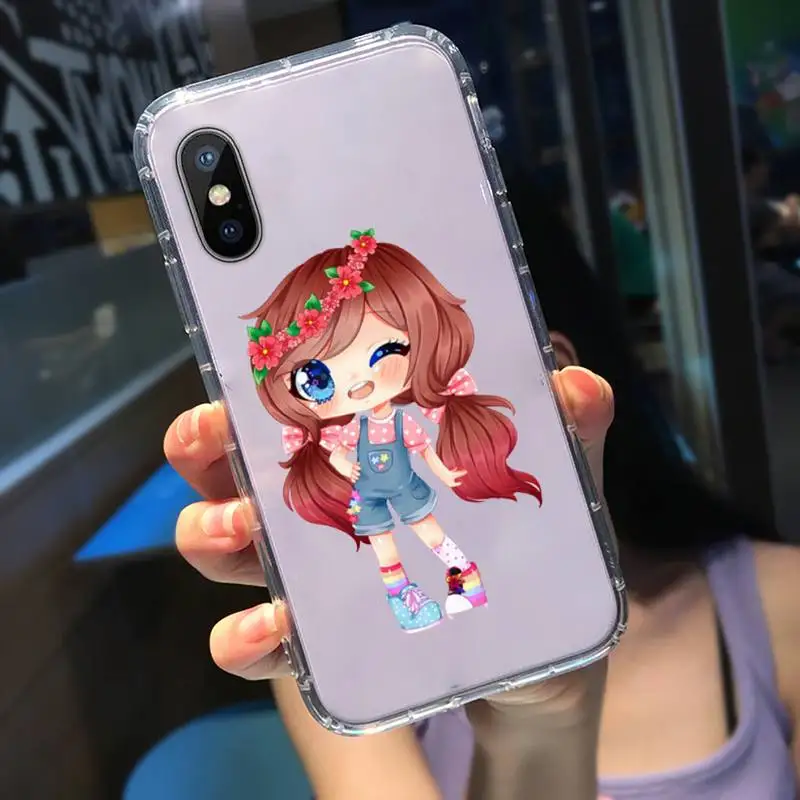 

Cartoon cute girl Phone Case Transparent for iPhone 11 12 mini pro XS MAX 8 7 6 6S Plus X 5S SE 2020 XR