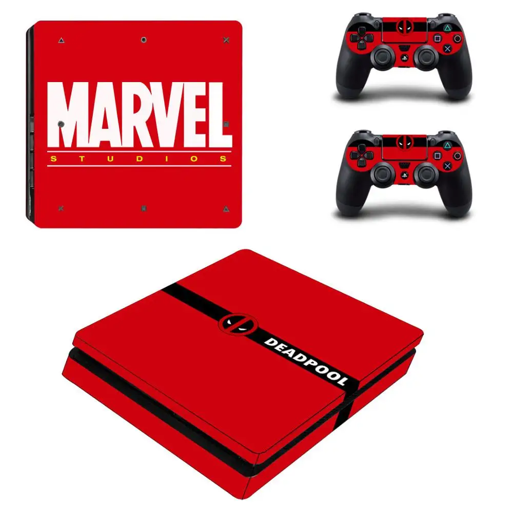 YSP4S-0552 Deadpool PS4 тонкая кожа Наклейка виниловая обложка для Playstation 4 DuslShock 4 консоль и контроллер PS4 Slim Skins наклейка s - Цвет: YSP4S-0552