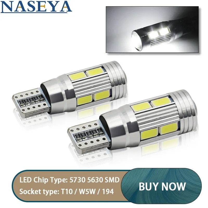 10x T10 W5W автомобиля светодиодный Canbus Error Free лампы для Mercedes W203 W205 W204 W211 W212 укрыты