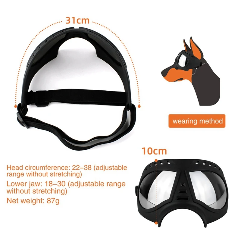 

1pcs Adjustable Pet Dog Goggles Sunglasses Anti-UV Sun Glasses Eye Wear Protection Waterproof Sunglasses Pet SuppliesN