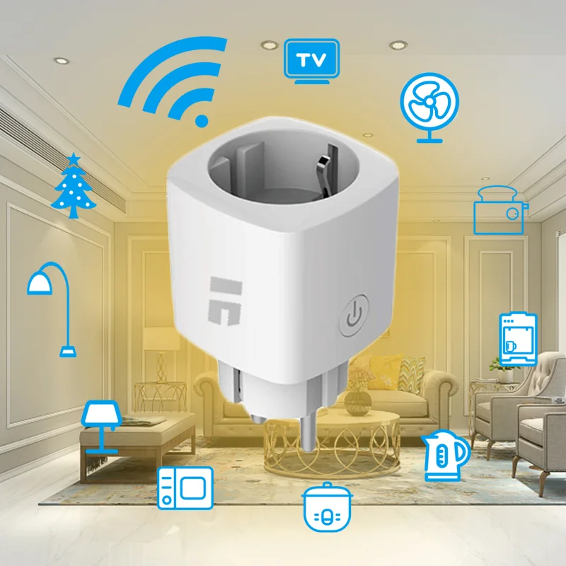 

10A EU WiFi Smart Plug Socket Smart Life/Tuya Remote Control Timing Voice Control Works With Alexa Google Home No Hub Required