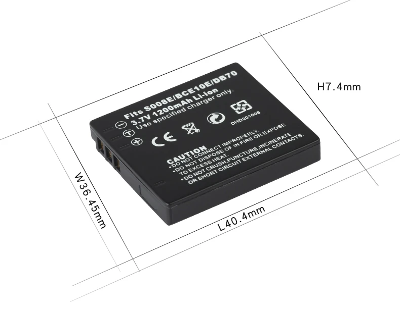Батарея CGA-S008E CGA-S008A/1B VW-VBJ10 камеры мА/ч. Аккумулятор для цифрового фотоаппарата