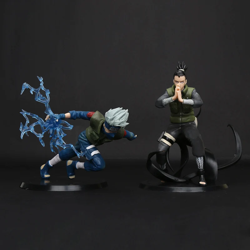 15 см 2 шт./компл. аниме «Наруто» Nara Shikamaru фигурка героя Хатаке Какаси из аниме Рисунок ПВХ Фигурки игрушки Детский подарок детские игрушки
