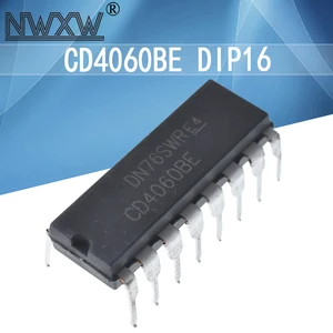 10pcs/lot CD4060BE HEF4060 HCF4060 DIP16 logic integrated circuit IC chip binary counter/divider