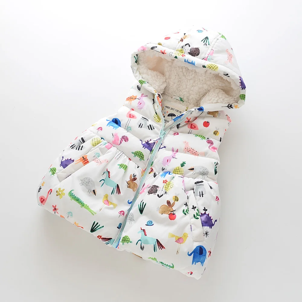 Детский жилет Детская верхняя одежда зимние пальто для девочек Теплые Жилеты для девочек куртки с капюшоном жилеты для маленьких девочек