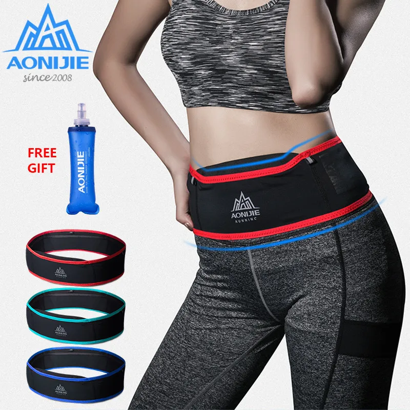 AONIJIE W938S Slim Running Waist Belt Jogging Bag Fanny Pack Travel Money Marathon Gym Trail 6.9in Mobile Phone Holder Bags