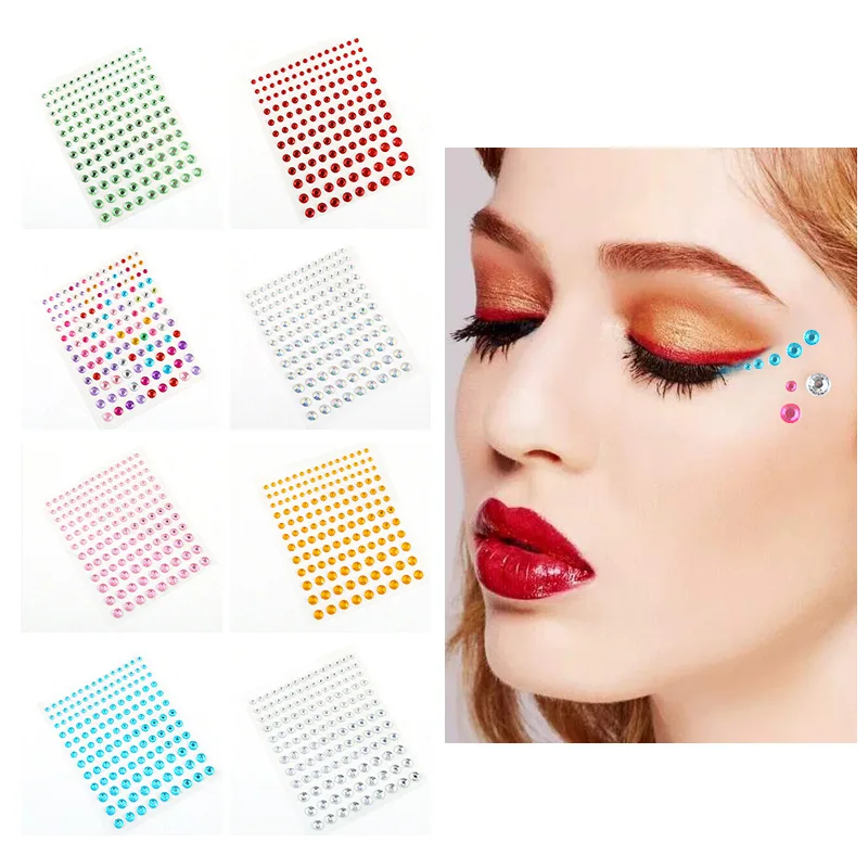 Face для временного макияжа Tattoo Diamon Glitter наклейка глаз DIY Nail Art Стразы Decor блеск