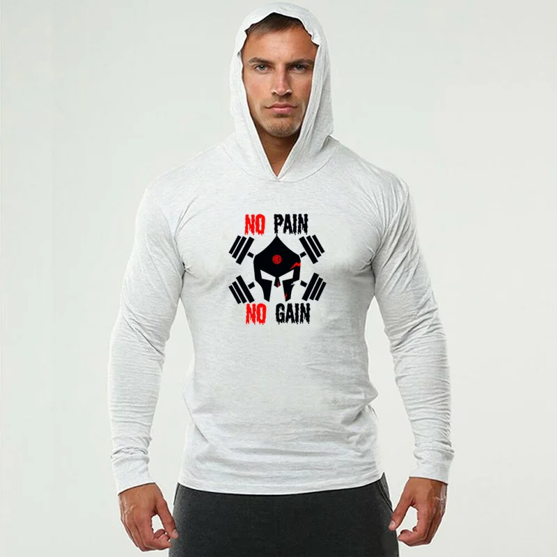

Workout Men Casual Solid Fashion Brand Cotton Bodybuilding Tshirt Breathable Sports Long Sleeve Tshirt Men Gyms Sleeve Fitness