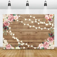 wooden boards flowers baby shower photography background newborn party children birthday photocall backdrop living room decor