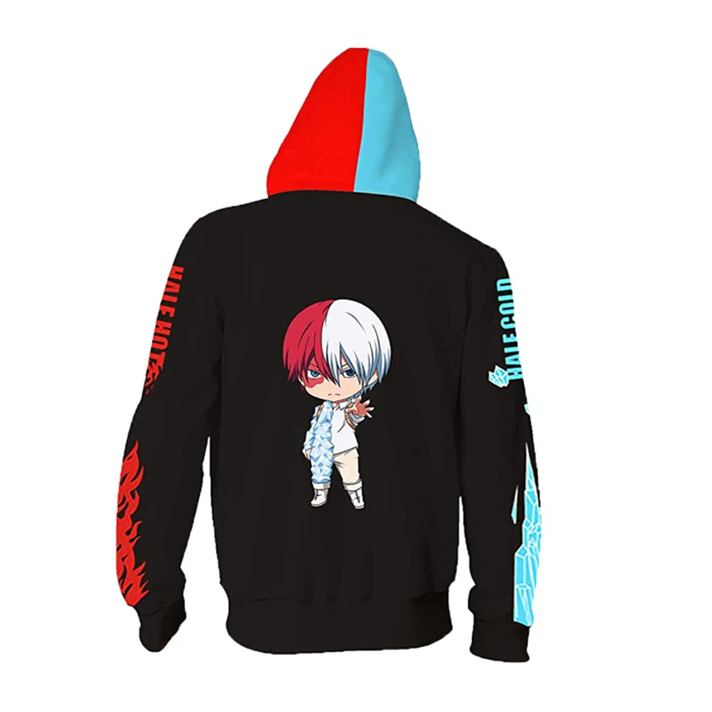 

My Hero Academia Hoodies AllMight Todoroki Shoto Ladies / Men Long Sleeve Casual Hooded Sweatshirt Anime Street Style Pullover