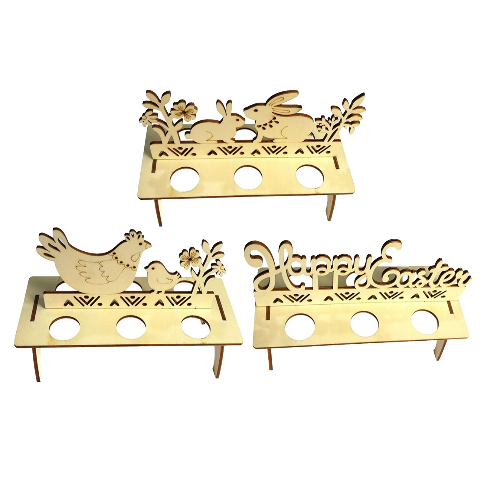 

Wood Easter Egg Shelves DIY Easter Eggs Display Stand Easter Eggs Holder Rack for Easter Gift Home Decoration