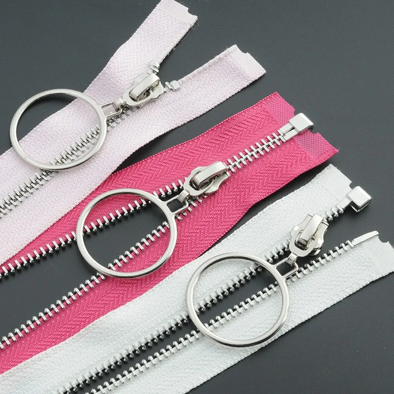 Металлические молнии с открытым концом 1 шт. 60/85 см серебряное уплотнительное