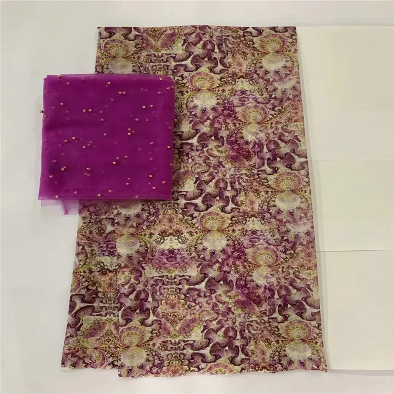 

5+2yards! most beautiful Silk lace Fabric Satin For Dress new arrival African silk fabric good quality LXE041703