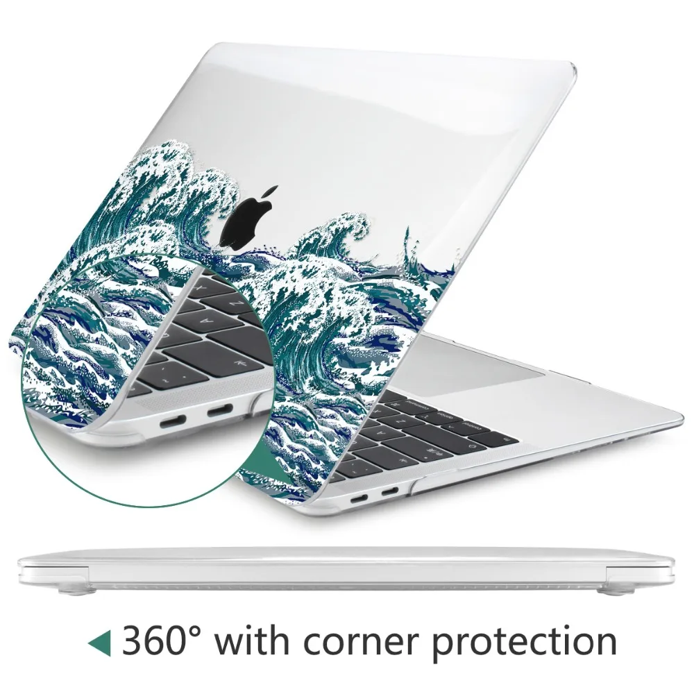 Жесткий Чехол для ноутбука с цветочным принтом для Macbook Pro retina 11 12 13 15 Air Pro 15 16 A2141 A1932 A1989 чехол с кристаллами