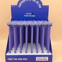 40 pcslot kawaii stitch gel pen cute 0 5 mm black ink signature pens school office writing supplies promotional gift