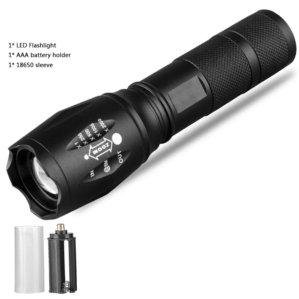 Litwod Z20 XM-L Q5/T6 светильник-вспышка светодиодный светильник-вспышка тактический фонарь светильник водонепроницаемый зум светодиодный портативный для hunnting светильник-вспышка - Испускаемый цвет: Option A
