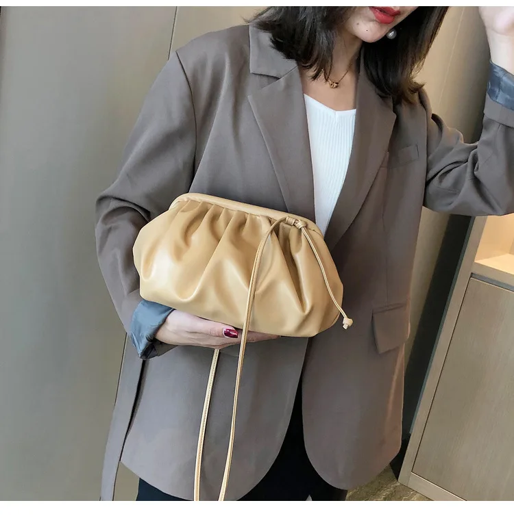 BXX Sac/ модные осенне-зимние роскошные женские сумки дизайнерские облака пакет сплошной цвет Джокер сумка через плечо ZE947