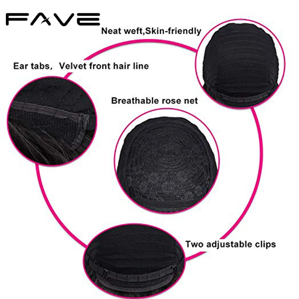 Парик из натуральных волнистых волос FAVE парик бразильских человеческих с