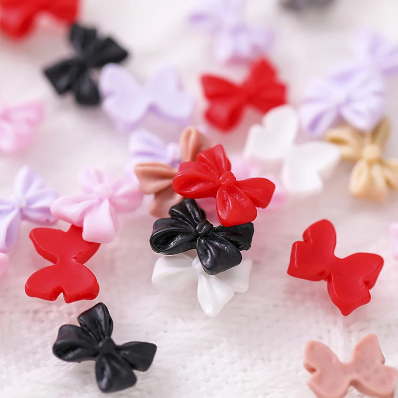 20 шт./лот 3D наклейки на ногти с бантом матовый дизайн художественная Мода милый