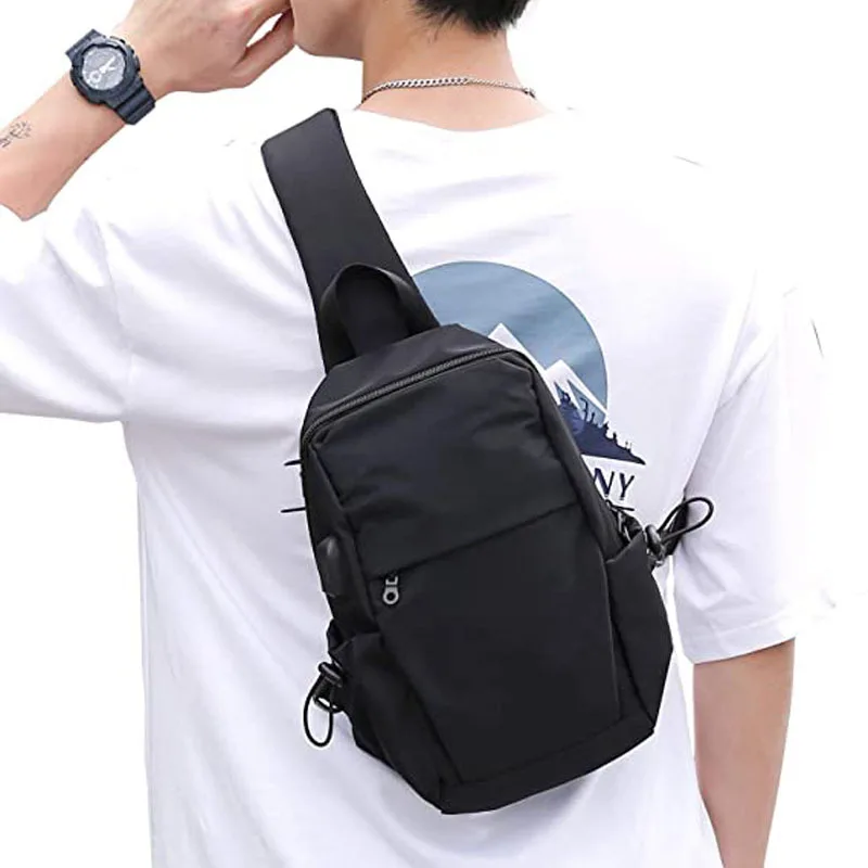 

Sling Crossbody Backpack Shoulder Bag for Men Women Sling Bag Backpack for Hiking Walking Biking Travel Cycling USB Charger