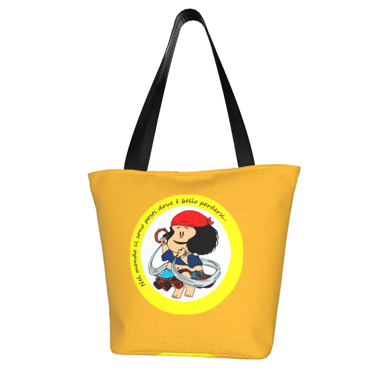 Mafalda Shopping Bag Aesthetic Cloth Outdoor Handbag Female Fashion Bags