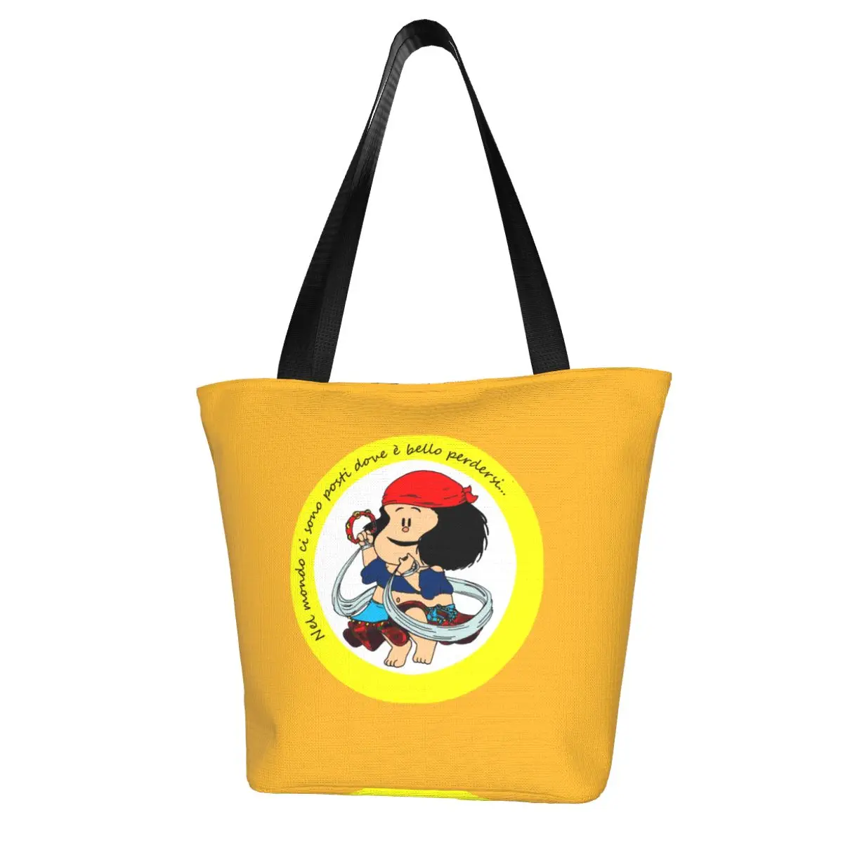 

Mafalda Shopping Bag Aesthetic Cloth Outdoor Handbag Female Fashion Bags