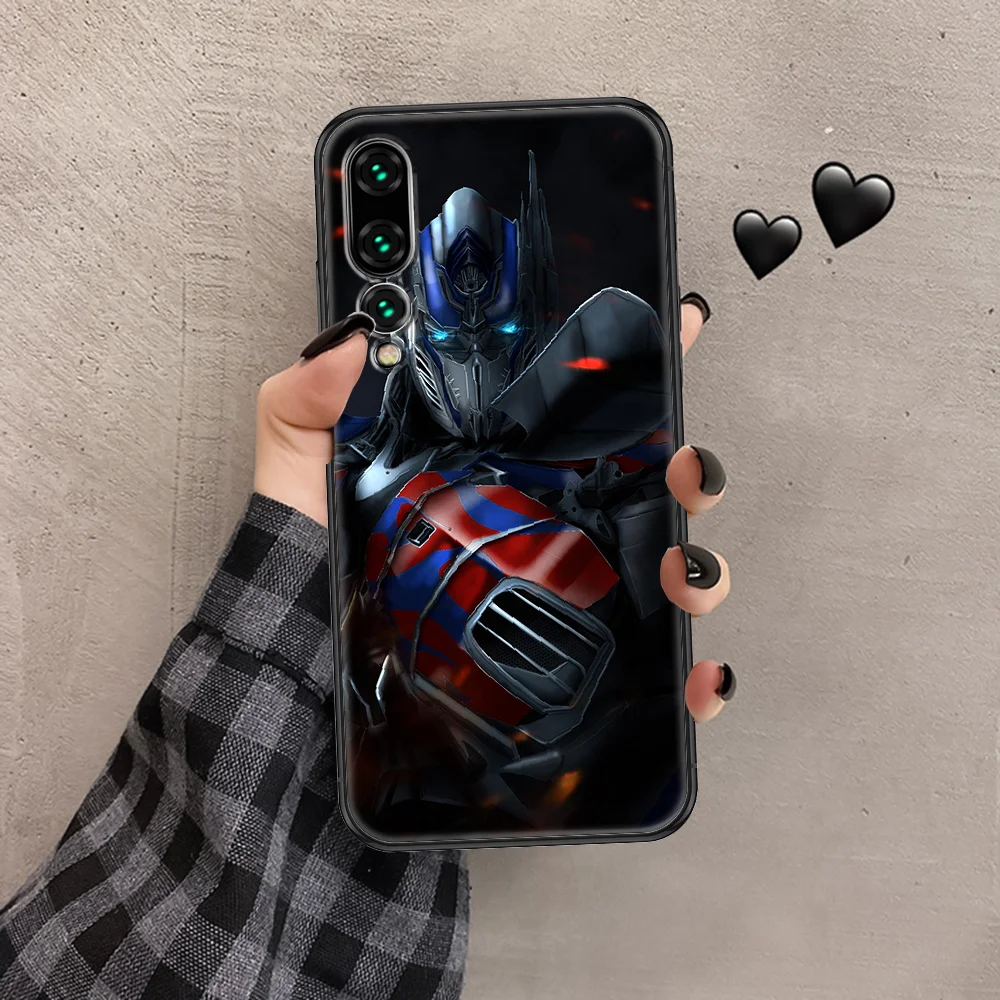 

Transformers Phone case For Huawei P Mate P10 P20 P30 P40 10 20 Smart Z Pro Lite 2019 black fashion cell cover art hoesjes 3D