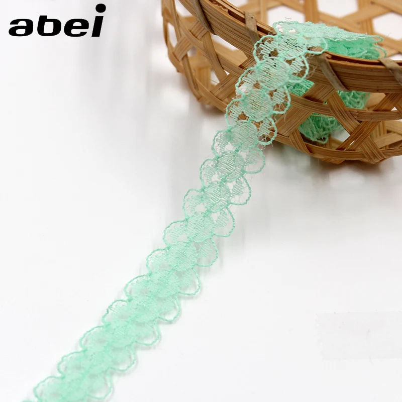 Кружевная лента мятного цвета для подарочной упаковки 15 мм 10 ярдов в партии