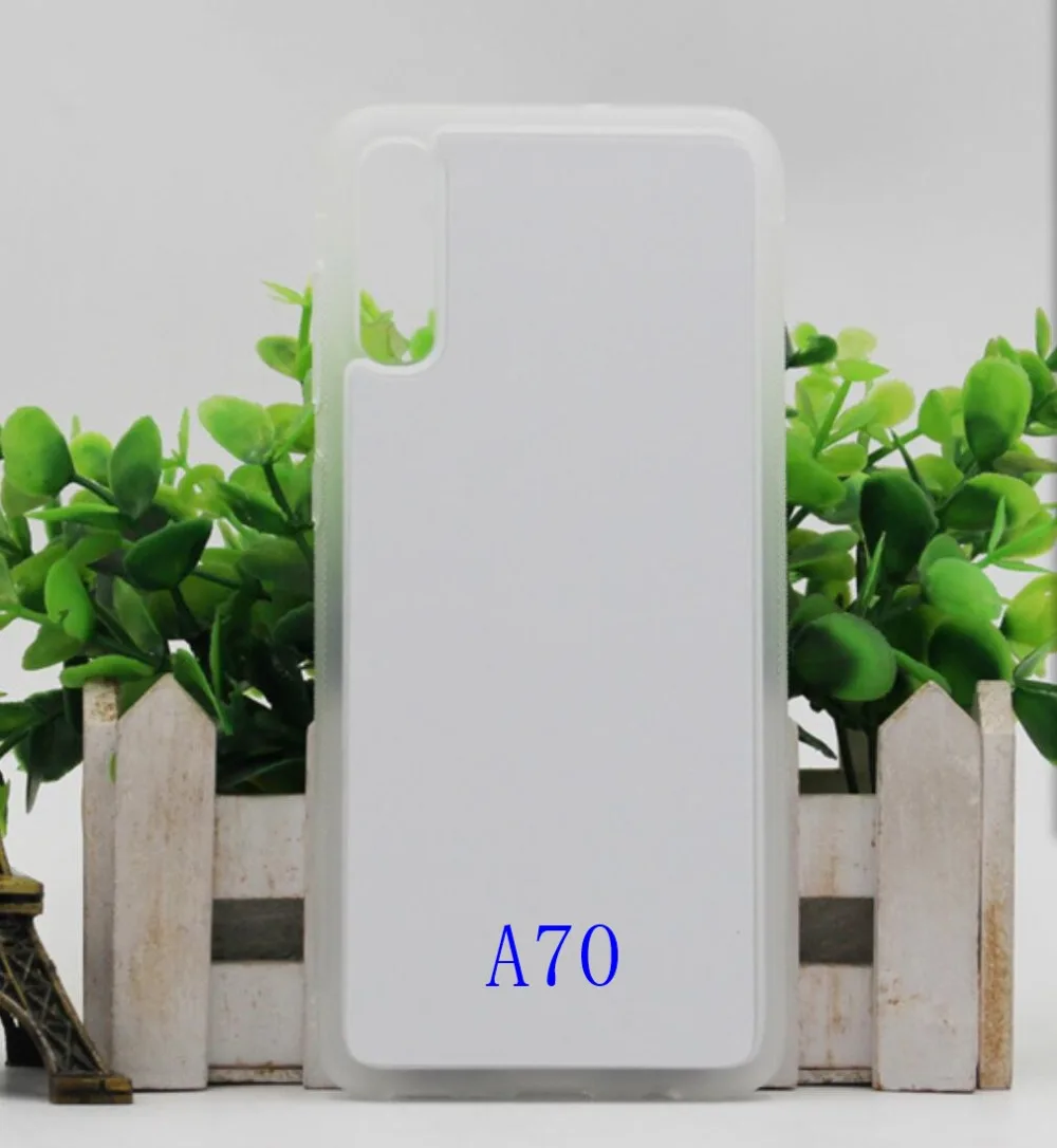 2D чистый сублимационный Резиновый ТПУ+ PC чехол для samsung Galaxy A10 A20 30 50 A7 A8 A70 пустой чехол с пластинами 20 шт./лот