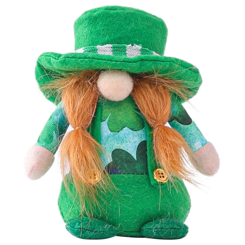 

Украшения для кукол без лица, украшения на День святого Валентина, праздничные зеленые товары ручной работы Elf Gnome