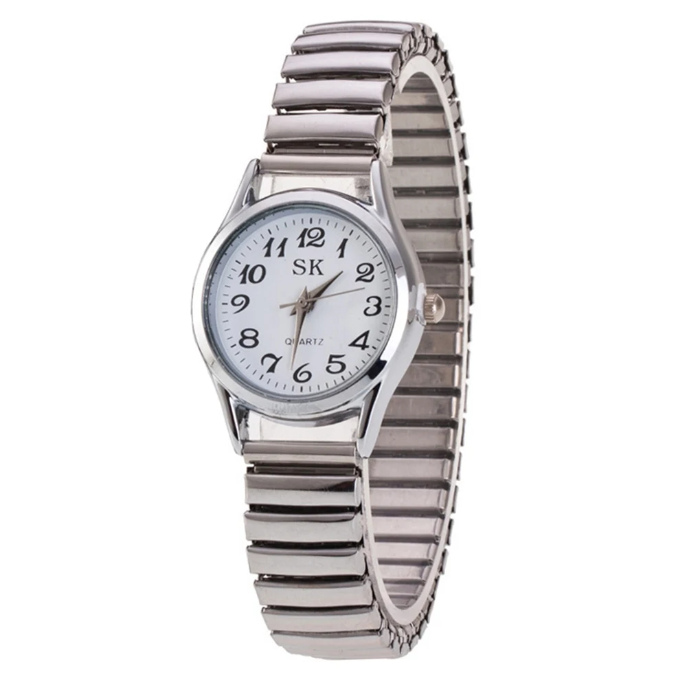 Часы наручные кварцевые для мужчин и женщин модные эластичные с резинкой на