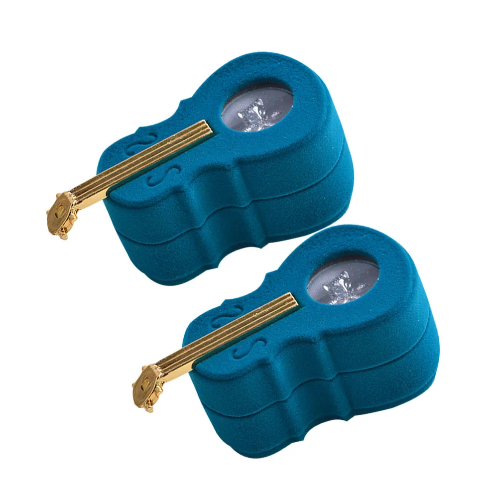 2 шт шкатулка компактная в форме скрипки Подарочный держатель кольцо серьги