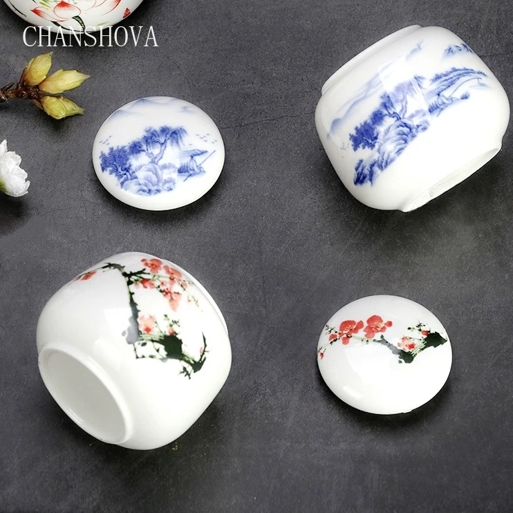 CHANSHOVA Классический китайский стиль белый фарфоровый чайный ящик мини