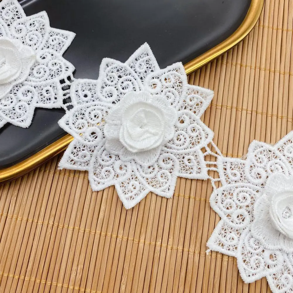 

3D embroidery water soluble lace clothing accessories handmade flowers three-dimensional flowers women's lace spot
