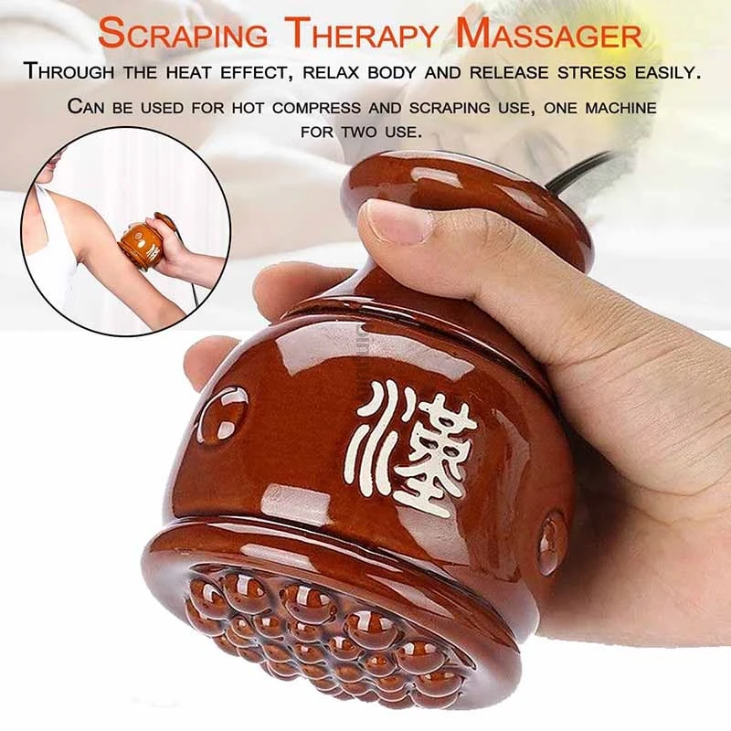 

Electric Heating Vacuum Scraping Therapy Massage Guasha Machine Body Massager moxibustion beauty guasha moxa steam massage