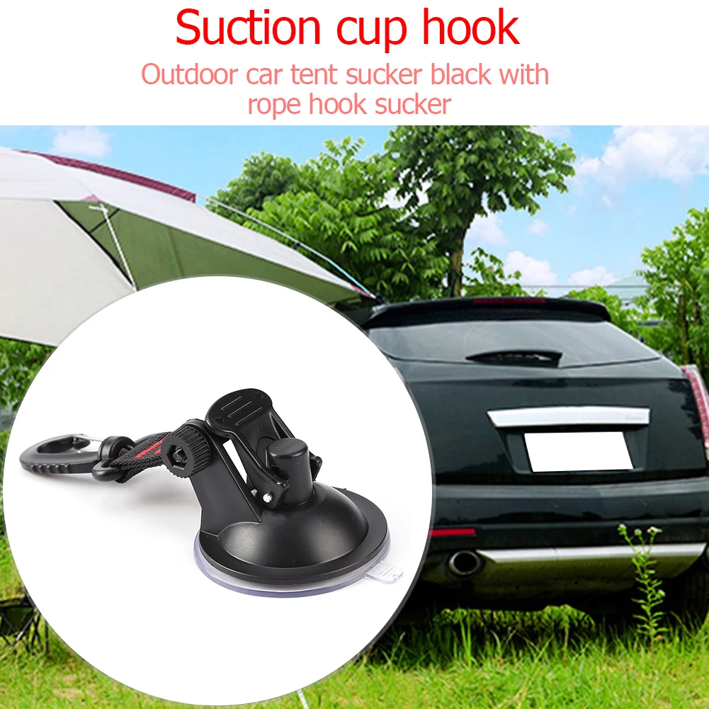 

4 Pcs Outdoor Suction Cup Anchor Securing Hook with S Shaped Securing Hook Travel Camping Tarp Luggage Car Side Awning Tools
