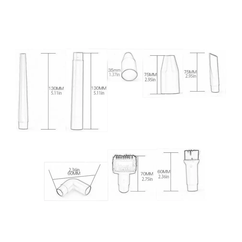 

9Pcs/Set Universal Vacuum Cleaner Accessories Multifunctional Corner Brush Set Plastic Nozzle